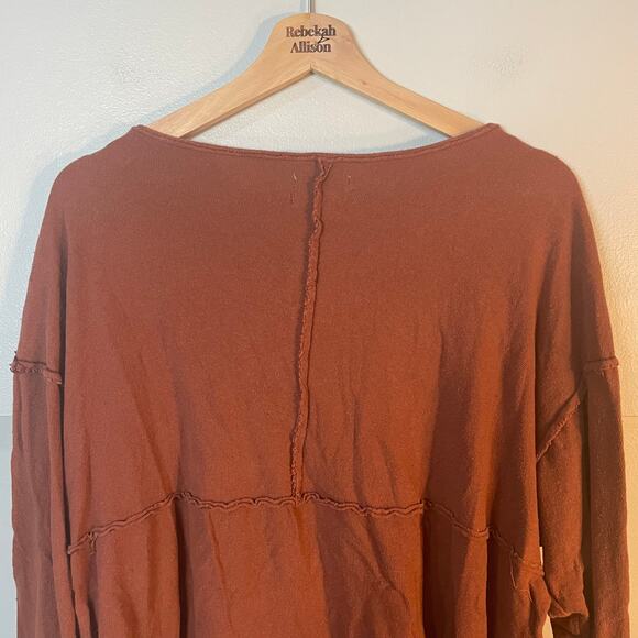 Urban Outfitters UO Freddie Henley OversizednTunic Top in Burnt Orange Size XS - Picture 11 of 12